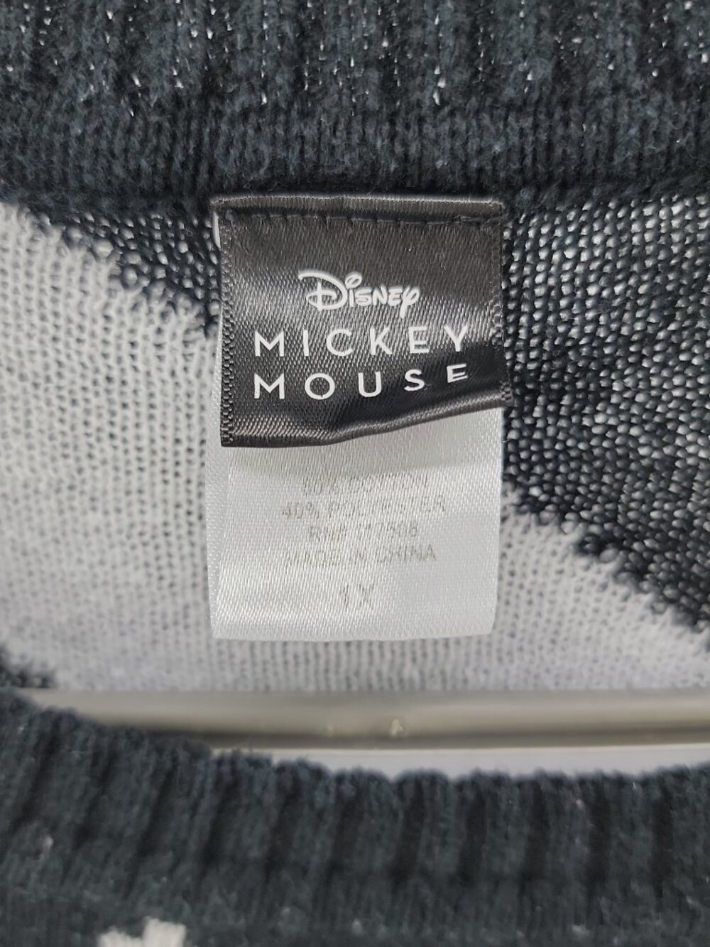 Disney Mickey Mouse Checkerboard Sweater Black White Graphic Retro Streetwear - Picture 4 of 7